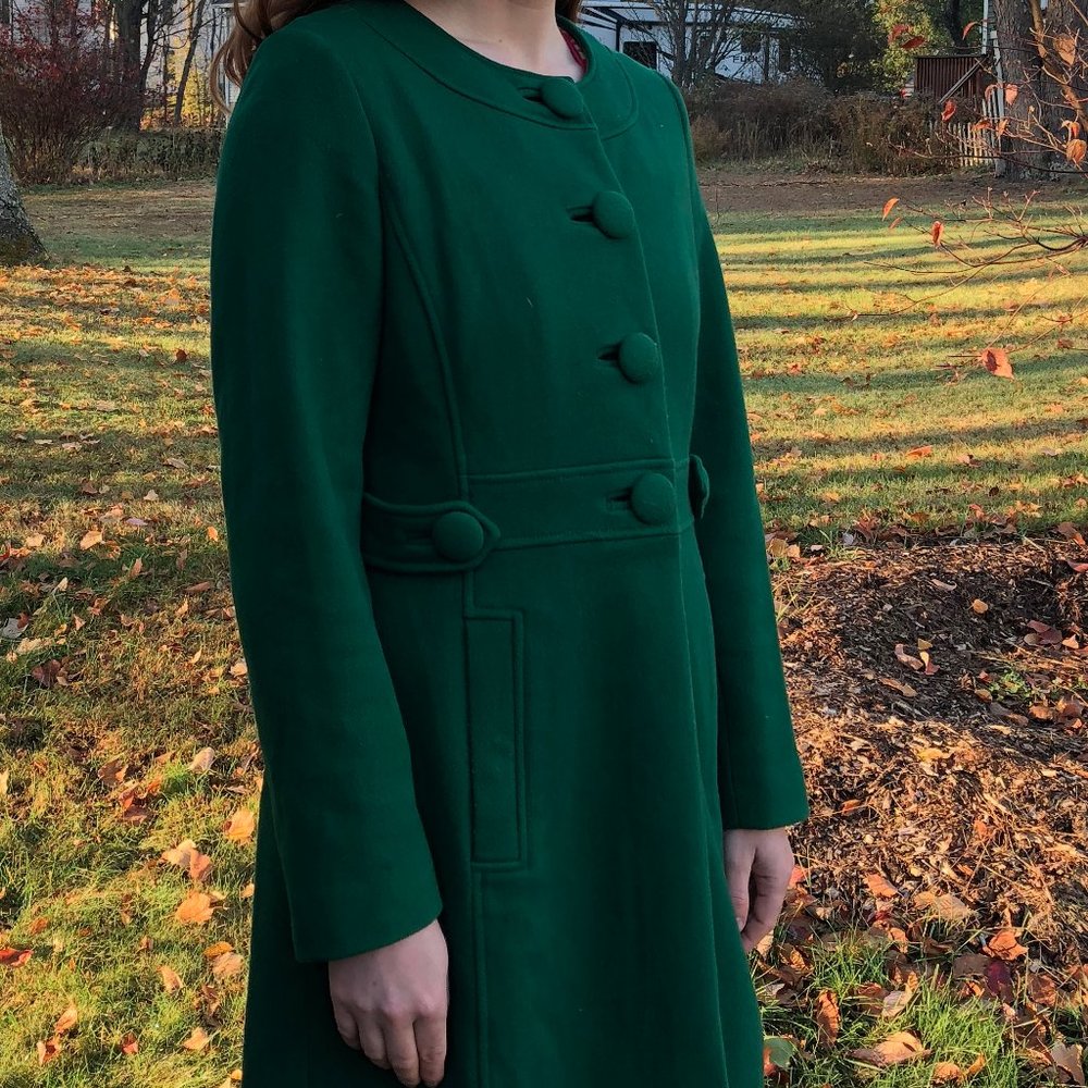Banana Republic Emerald Green Wool Blend Coat
